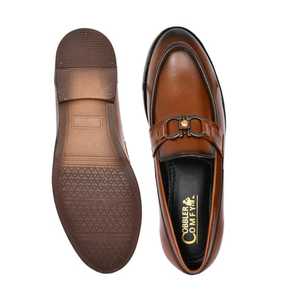 Classic Slip-on for Men with Horse Shoe Buckle | Tan