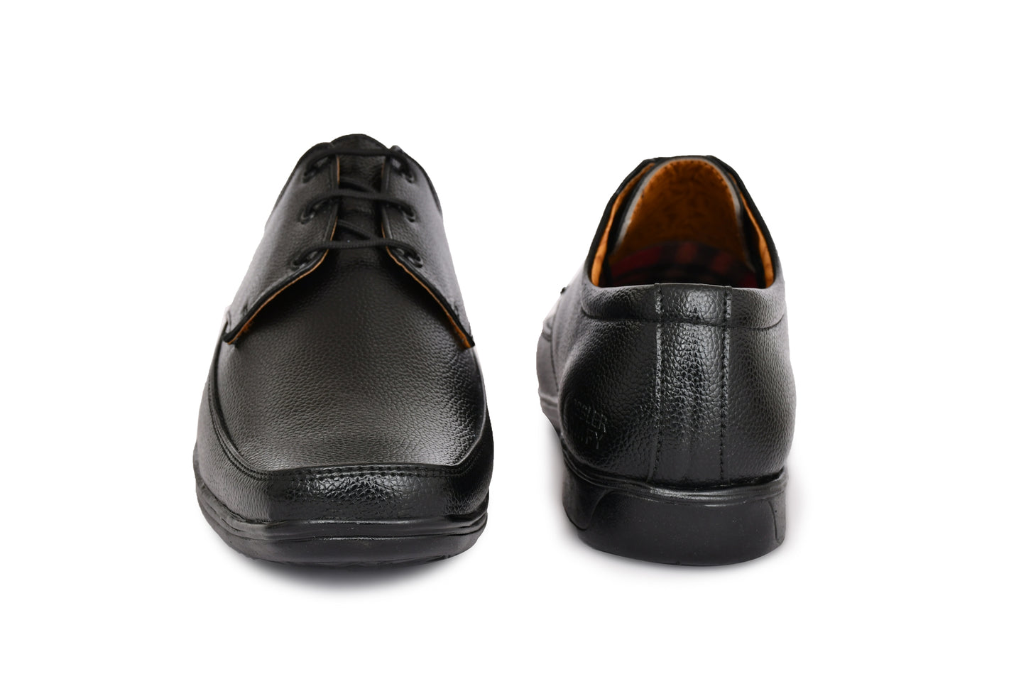 Matte Look Square-toe Derby Formal Shoes for Men | Black