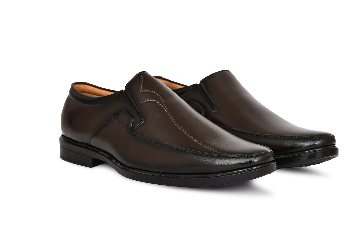 Classic Slip-on for Men with Curved Side Stitch | Brown