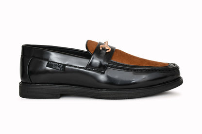 Suede Slip-on for Men with Contrast Upper | Black