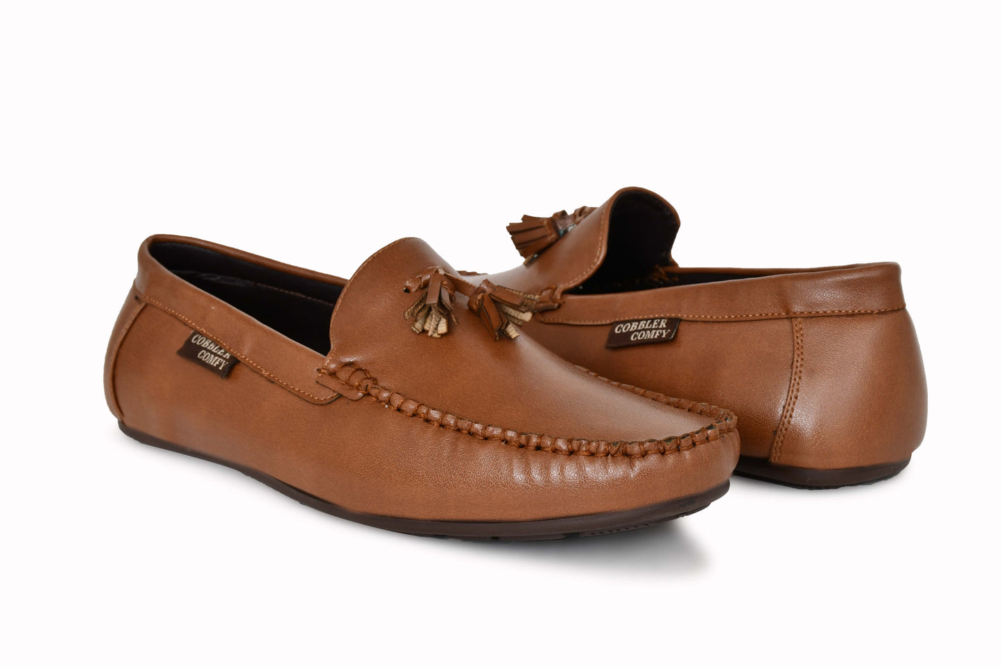 Tussled Moccasins for Men | Tan