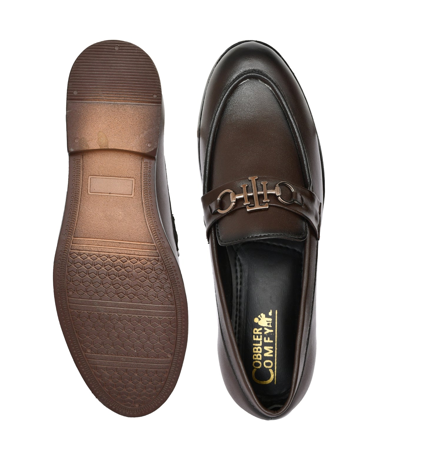 Semi-formal Slip-on for Men with Metallic Buckle | Brown