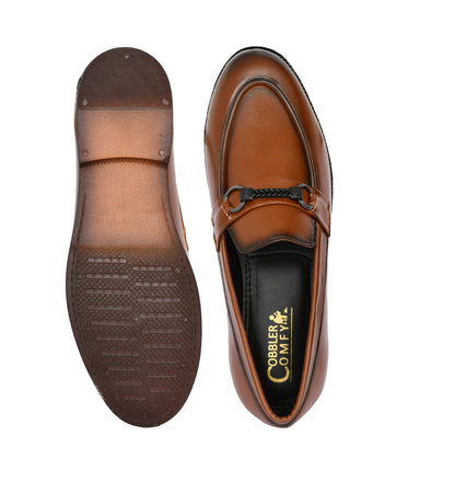 Classic Slip-on for Men with Braided Buckle | Tan