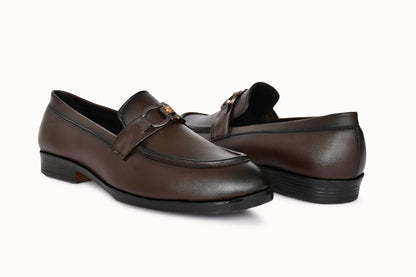 Classic Slip-on for Men with Horse Shoe Buckle | Brown