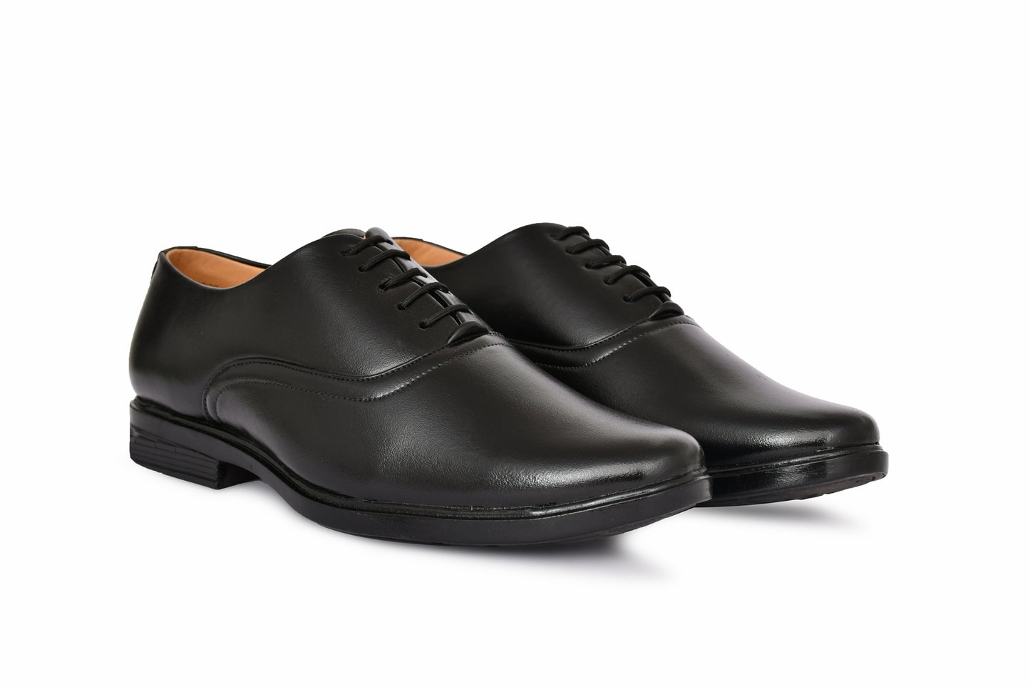 Classic Square-toe Lace-up Oxford Shoes For Men | Black