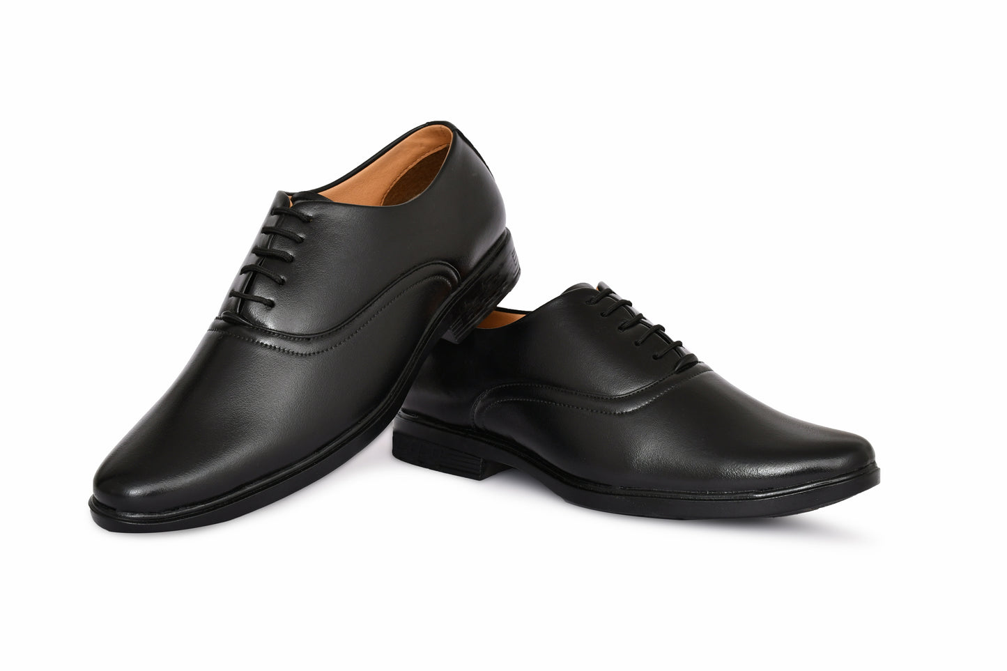 Classic Square-toe Lace-up Oxford Shoes For Men | Black