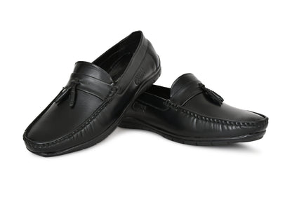 Beaded Tussled Moccasins for Men | Black