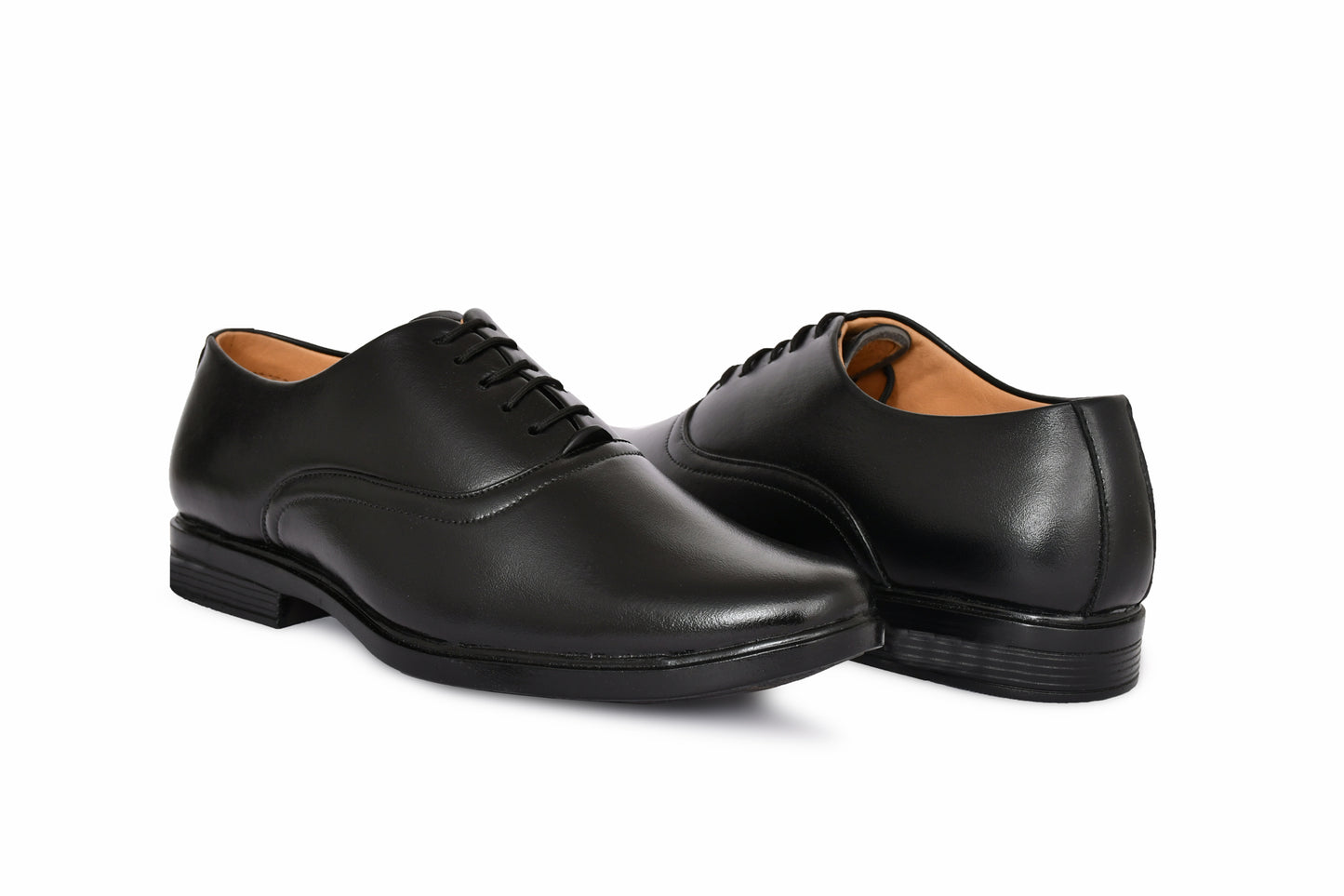 Classic Square-toe Lace-up Oxford Shoes For Men | Black