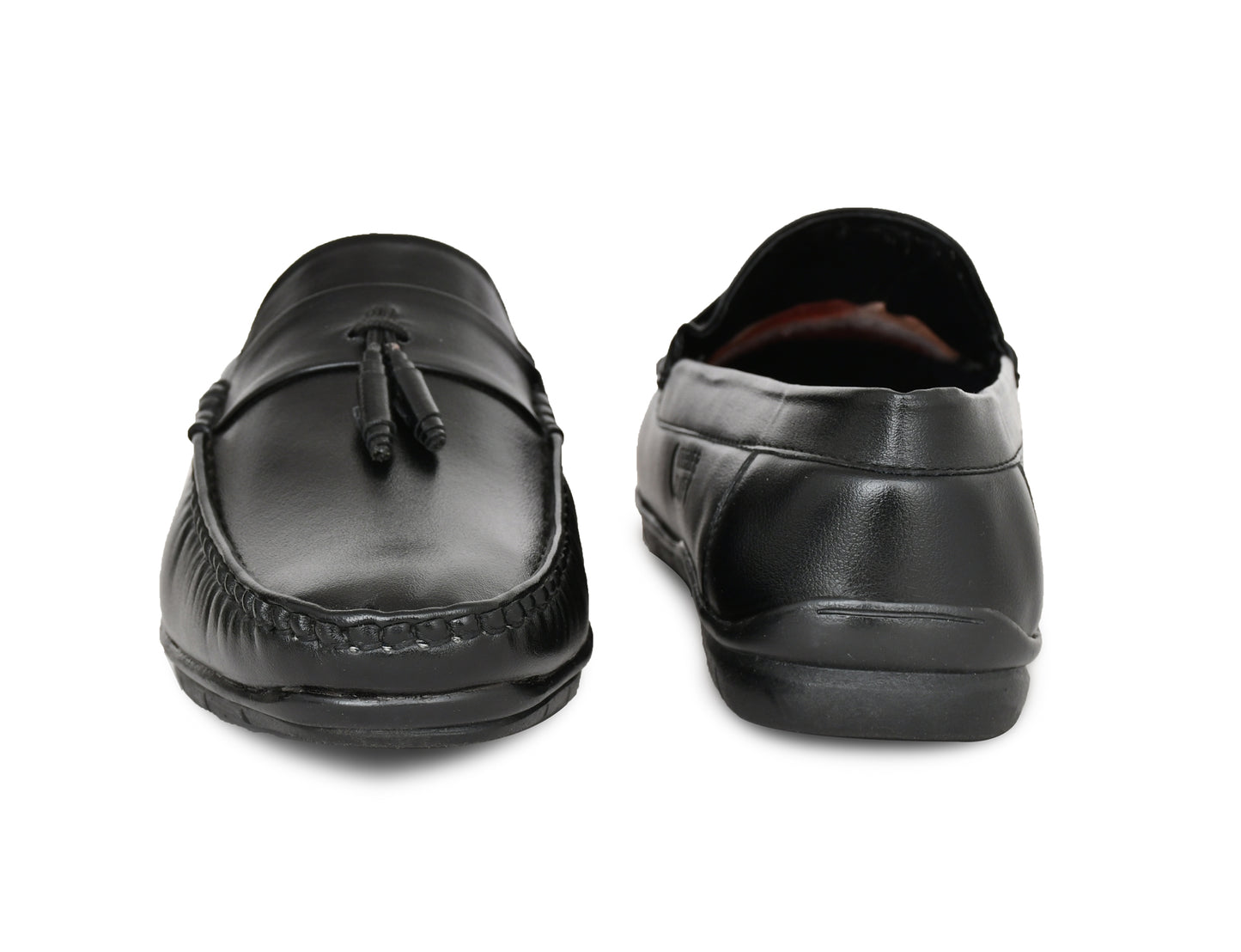 Beaded Tussled Moccasins for Men | Black