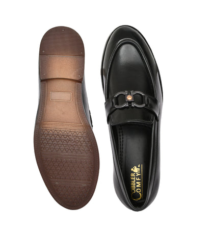 Classic Slip-on for Men with Horse Shoe Buckle | Black