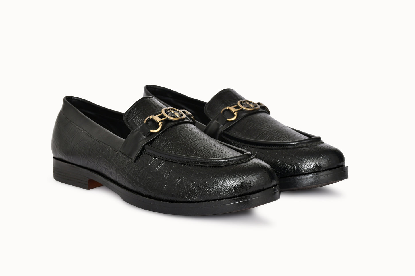 Semi-formal Slip-on for Men with Block Pattern | Black