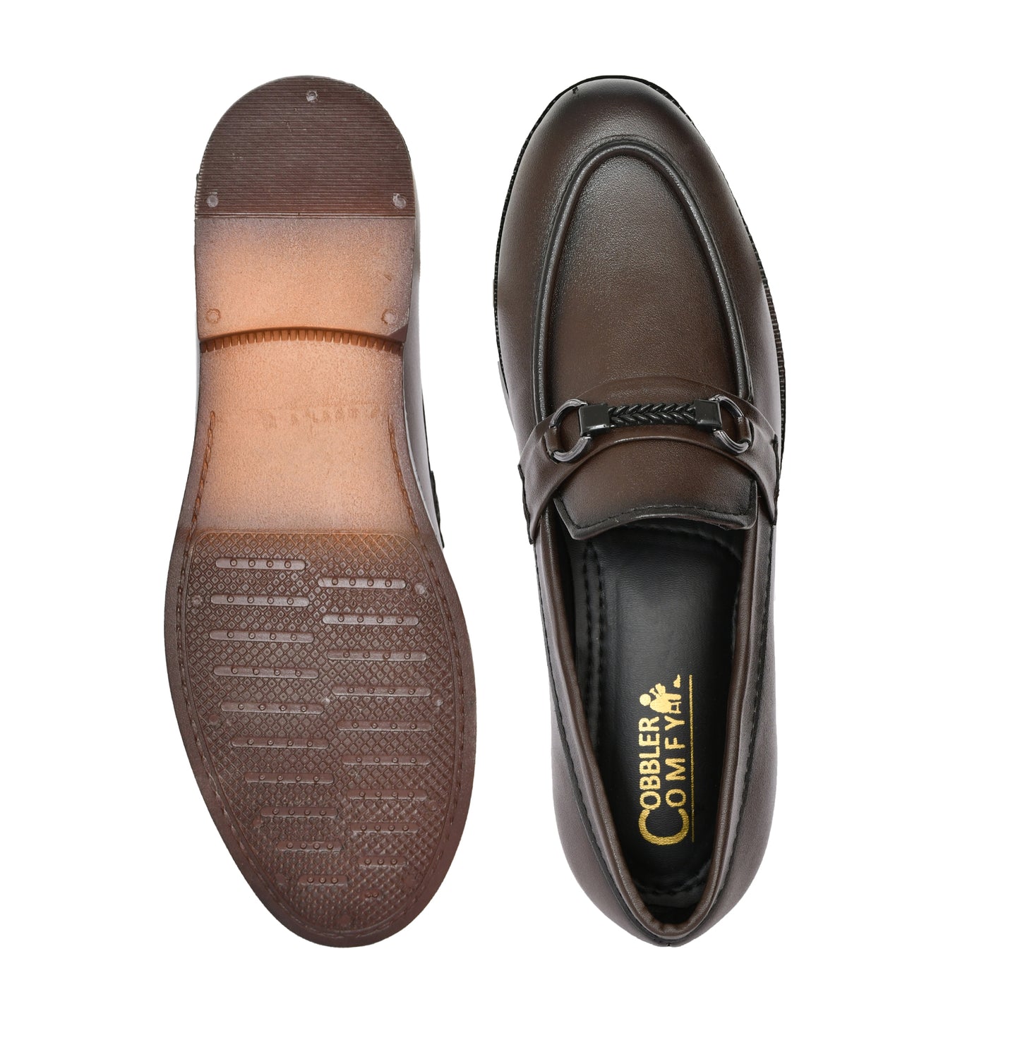 Classic Slip-on for Men with Braided Buckle | Brown