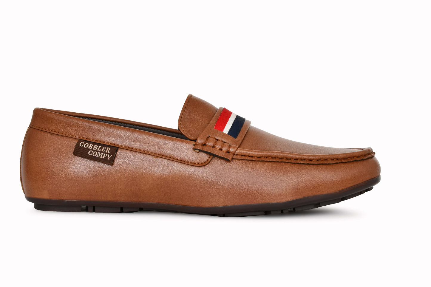 Striped Moccasins for Men | Tan