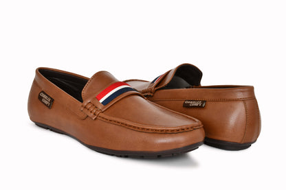 Striped Moccasins for Men | Tan