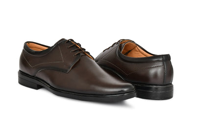 Pointed Toe Lace-up Derby Shoes for Men | Brown