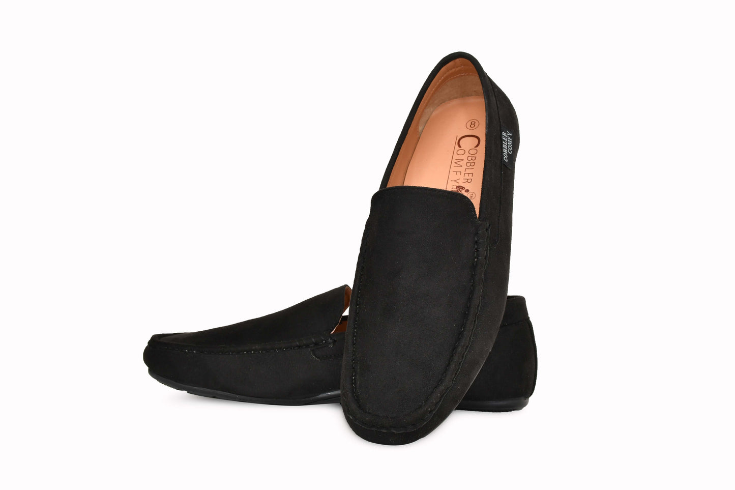 Classic Suede Moccasins for Men | Black