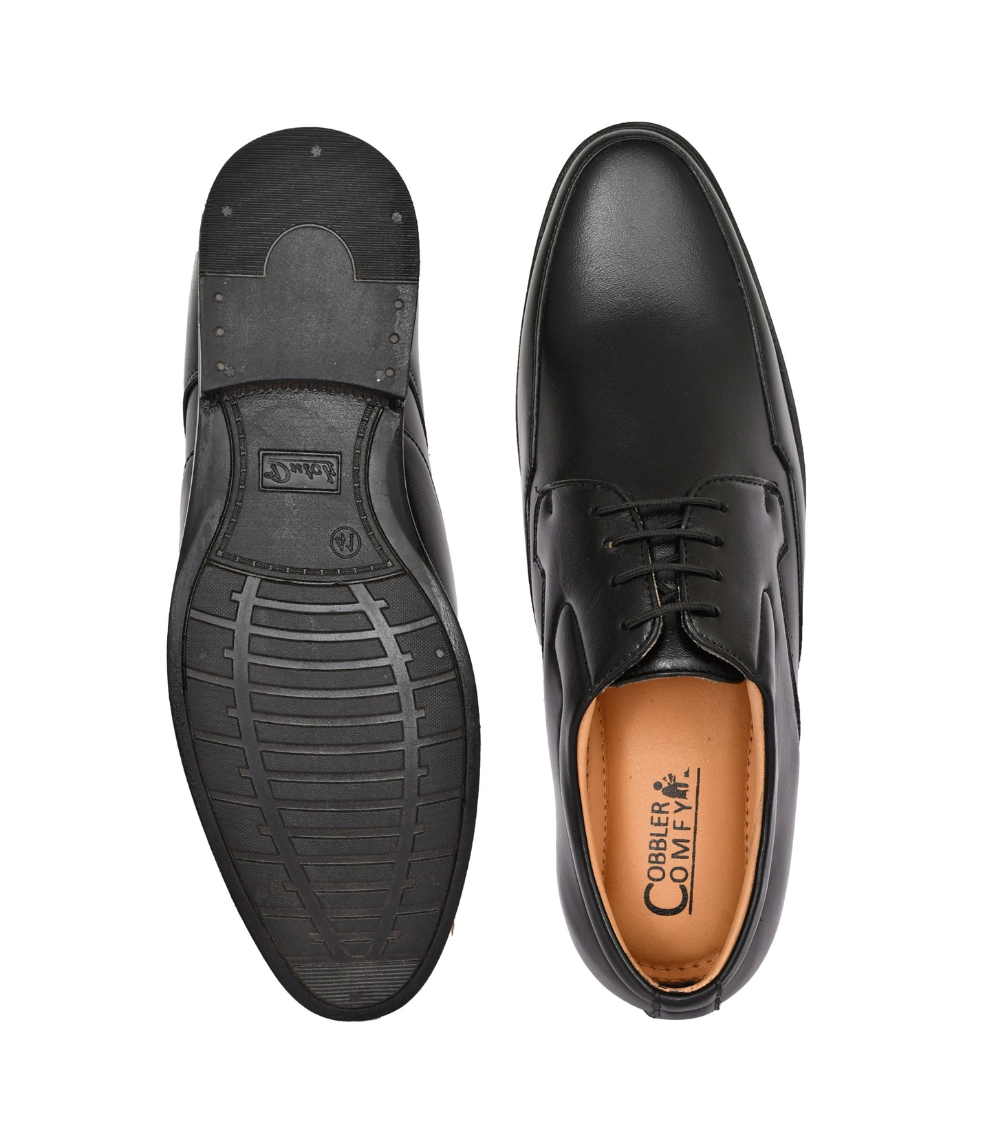 Classic Square-toe Lace-up Derby Shoes for Men | Black