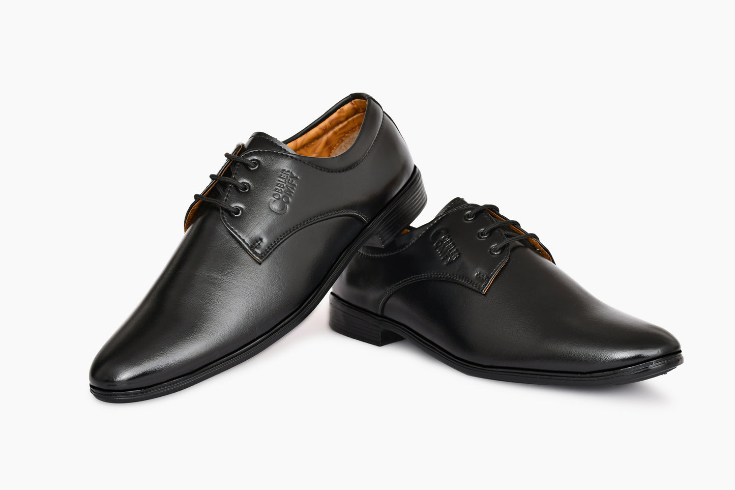 Pointed-toe Neat Look Lace-up Derby Shoes for Men | Black