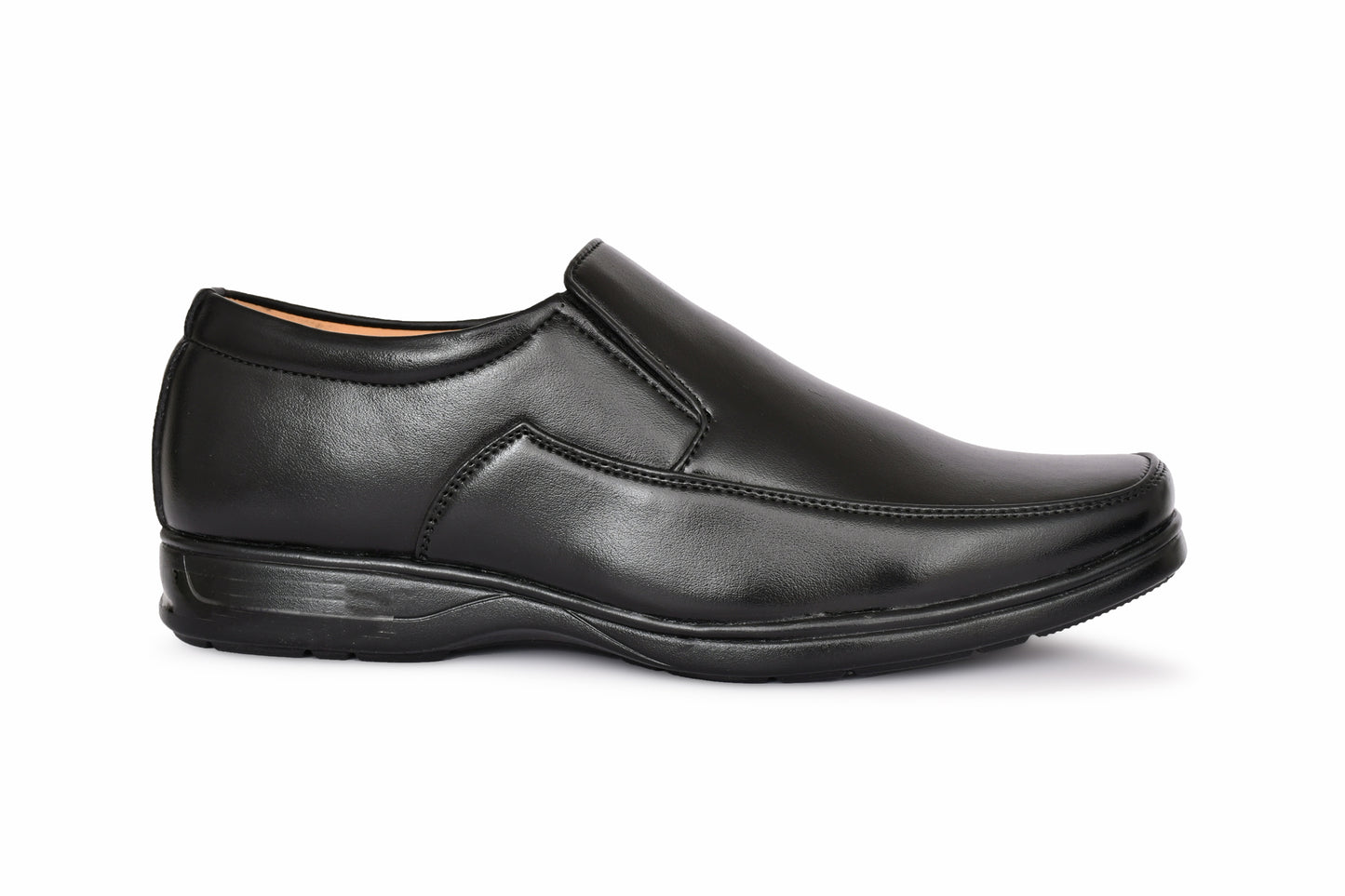 Classic Slip-on For Men with Neat Side Slit | Black