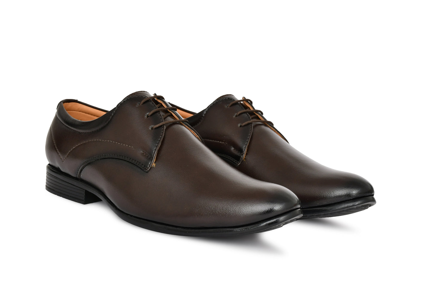 Pointed Toe Lace-up Derby Shoes for Men | Brown