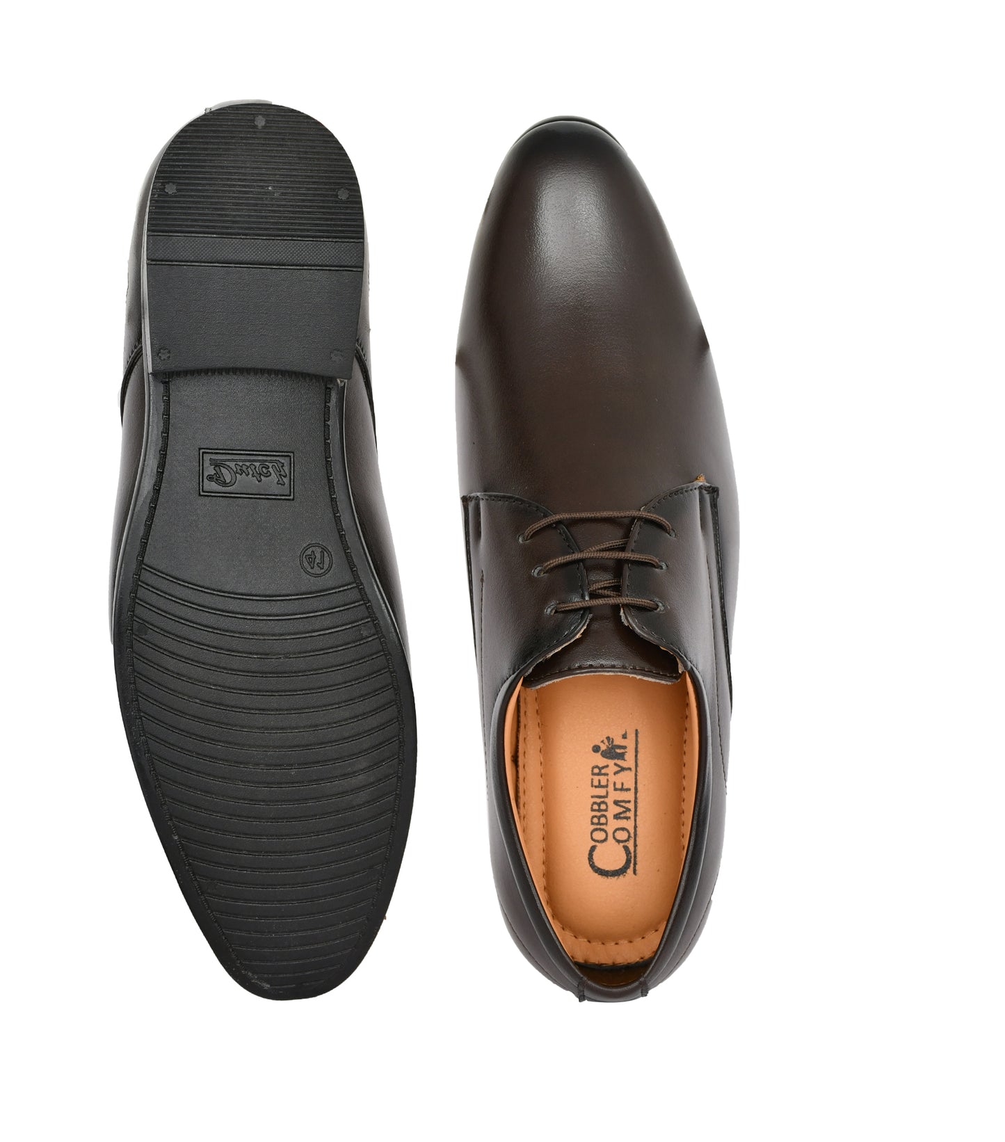 Pointed Toe Lace-up Derby Shoes for Men | Brown