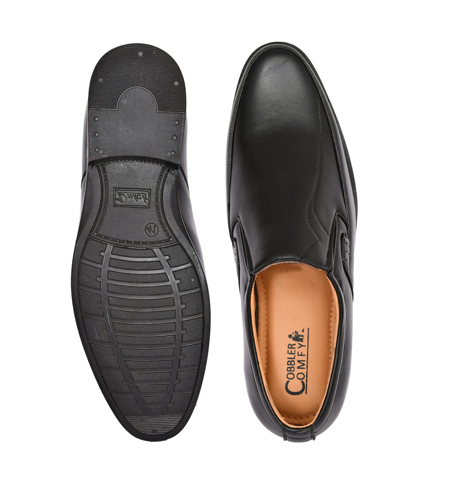 Neat Look Slip-on for Men with Curved Side Stitch | Black