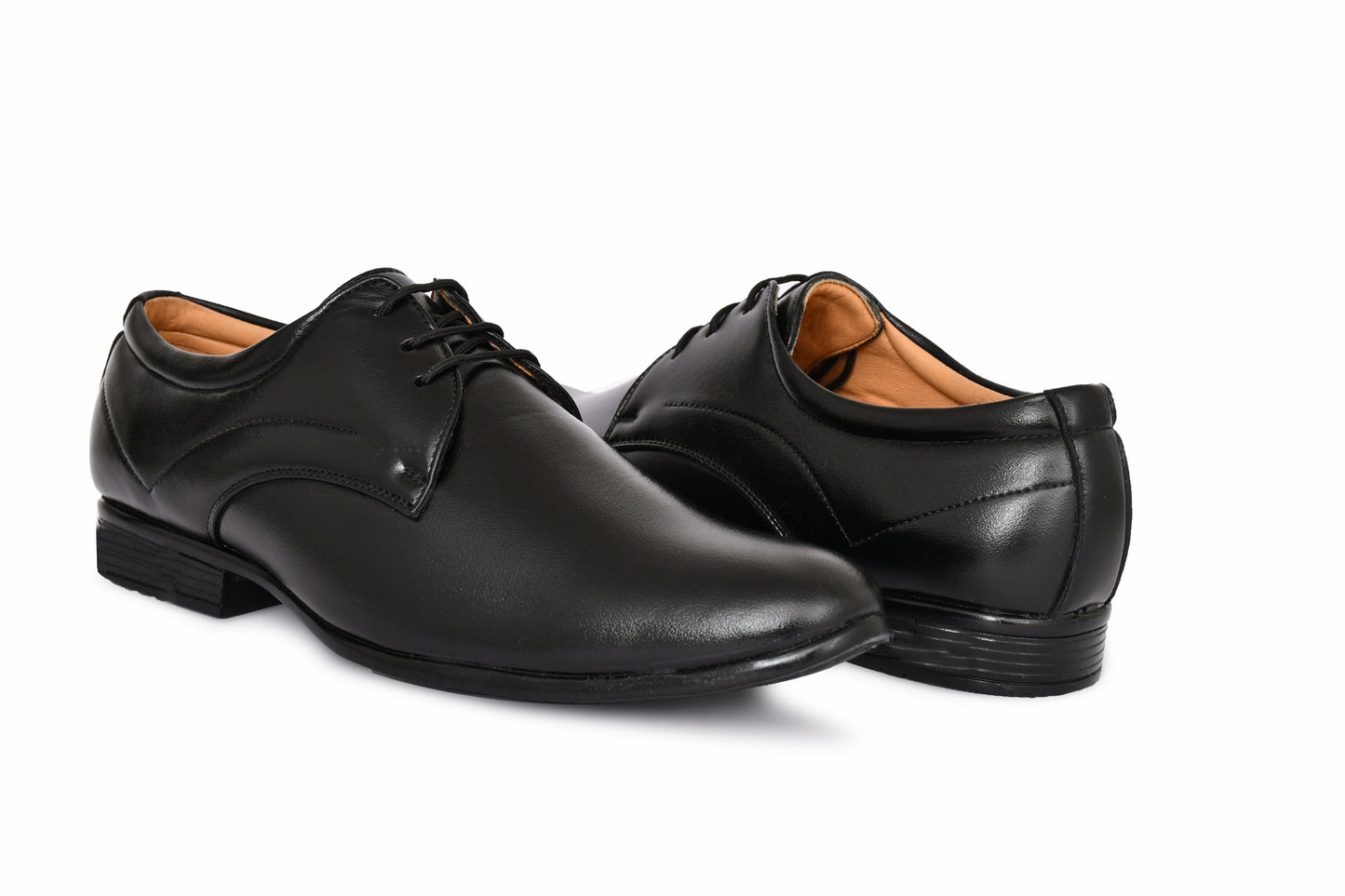 Pointed-Toe Lace-up Derby Shoes for Men | Black