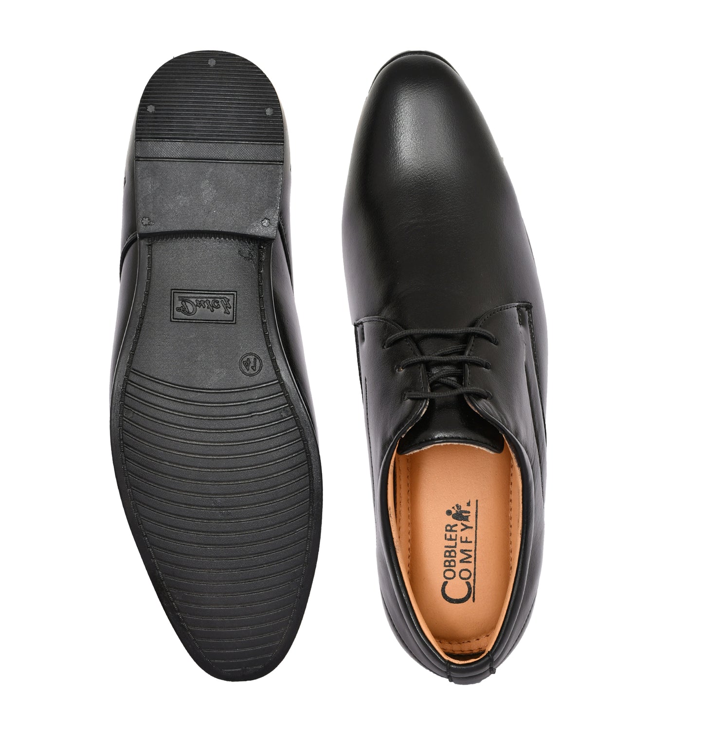 Pointed-Toe Lace-up Derby Shoes for Men | Black