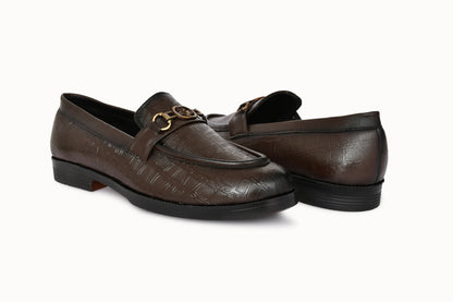 Semi-formal Slip-on for Men with Block Pattern | Brown