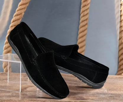 Velvet Pull-on Loafer for Men | Black