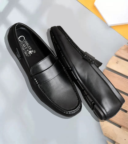 Classic Office-wear Moccasins for Men | Black