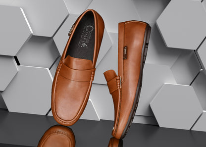 Classic Office-wear Moccasins for Men | Tan