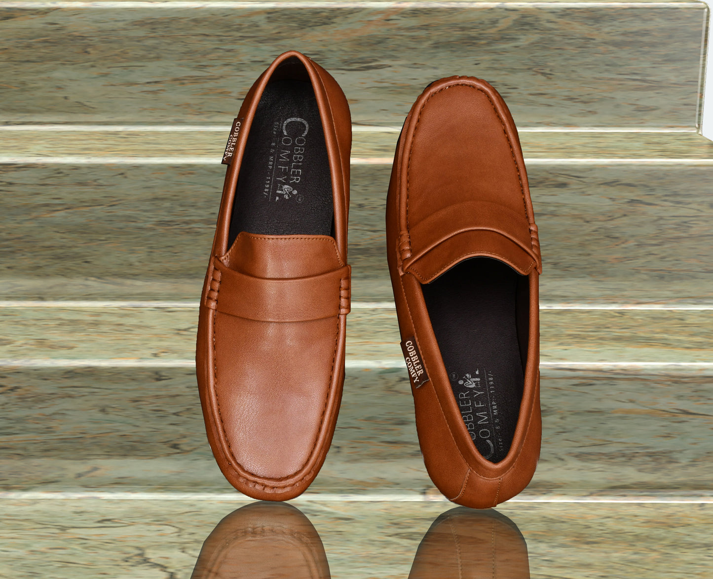 Classic Office-wear Moccasins for Men | Tan