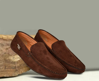 Classic Suede Moccasins for Men | Coffee