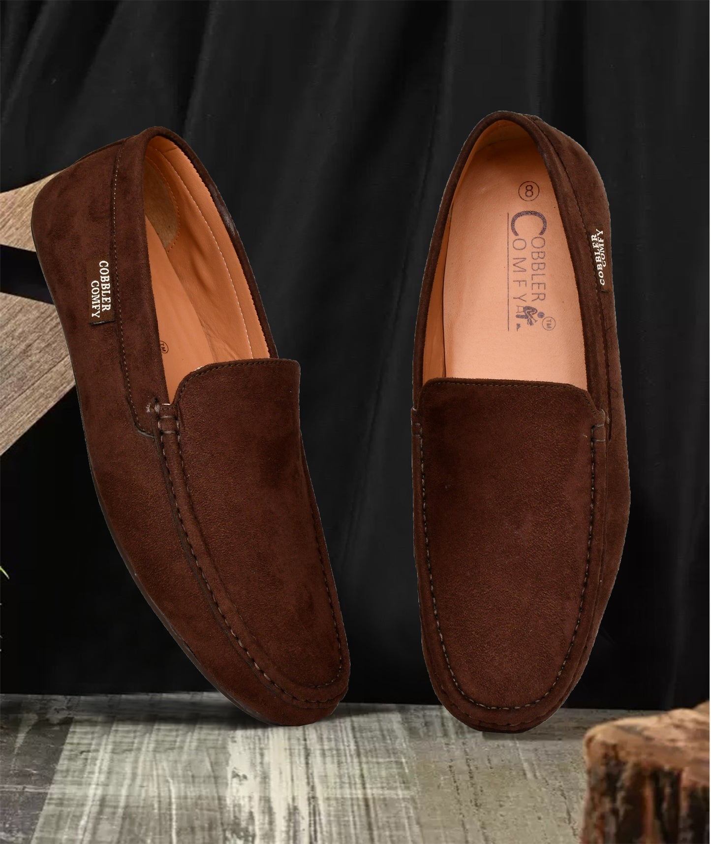 Classic Suede Moccasins for Men | Coffee