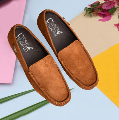 Classic Suede Moccasins for Men | Tan