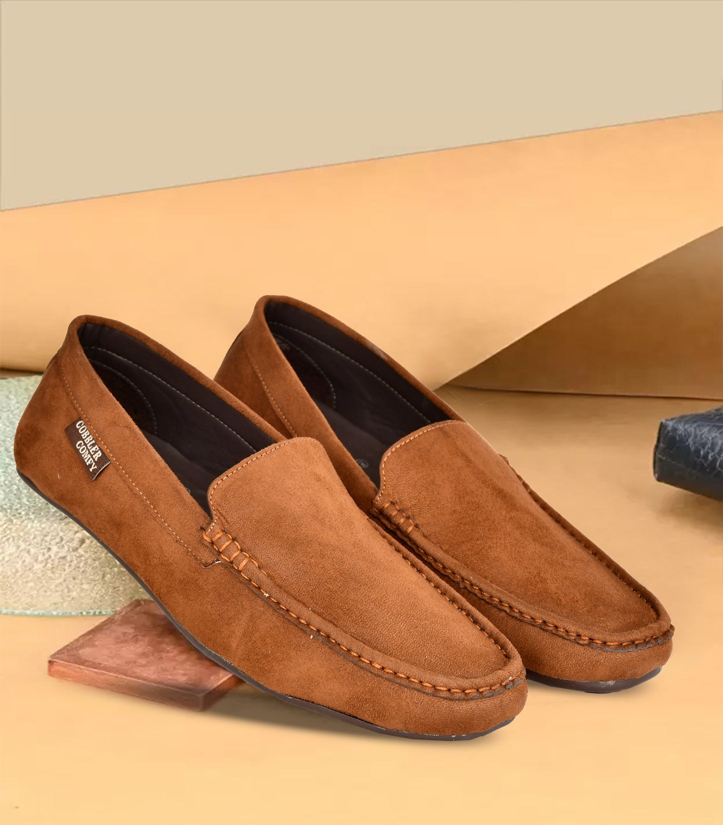 Classic Suede Moccasins for Men | Tan