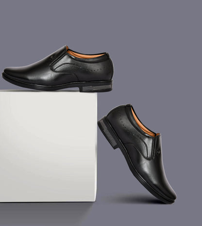 Classic Slip-on For Men with Stylish Side Stitch | Black