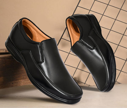 Classic Slip-on For Men with Neat Side Slit | Black