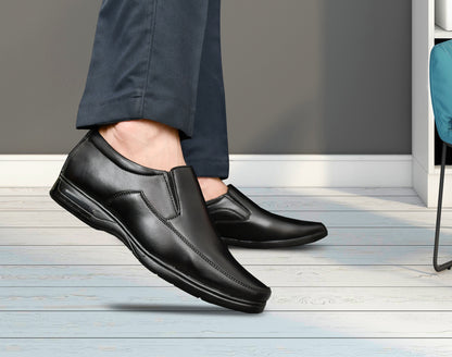 Classic Slip-on For Men with Neat Side Slit | Black