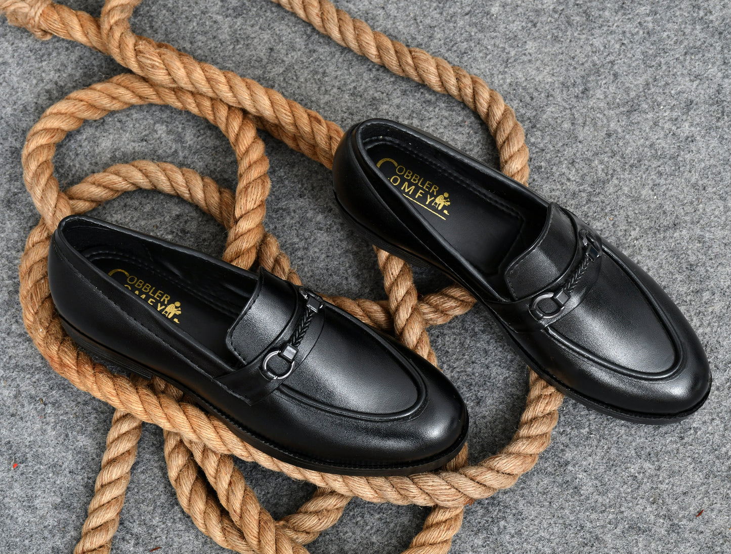 Classic Slip-on for Men with Braided Buckle | Black