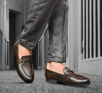 Classic Slip-on for Men with Braided Buckle | Brown