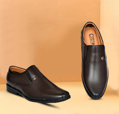 Classic Slip-on For Men with Stylish Side Stitch | Brown