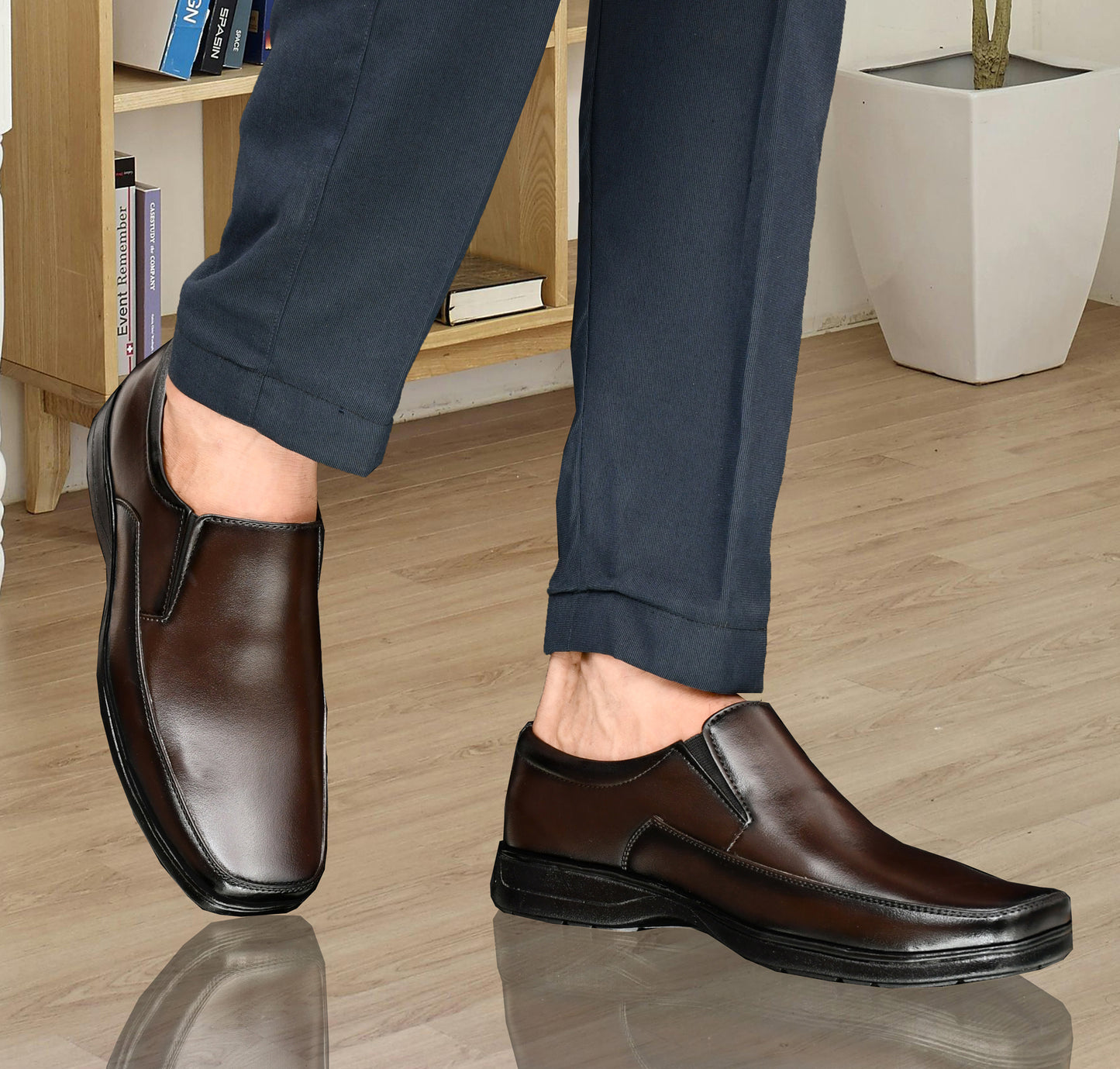 Classic Slip-on For Men with Neat Side Slit | Brown