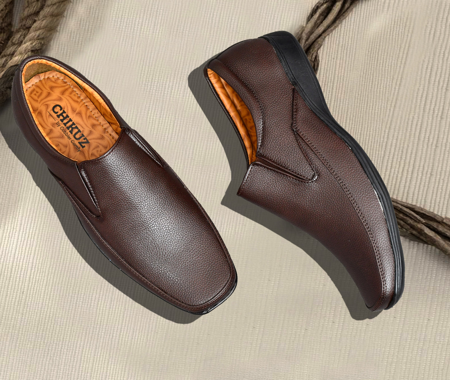 Neat Slit Clean Look Moccasins for Men | Coffee