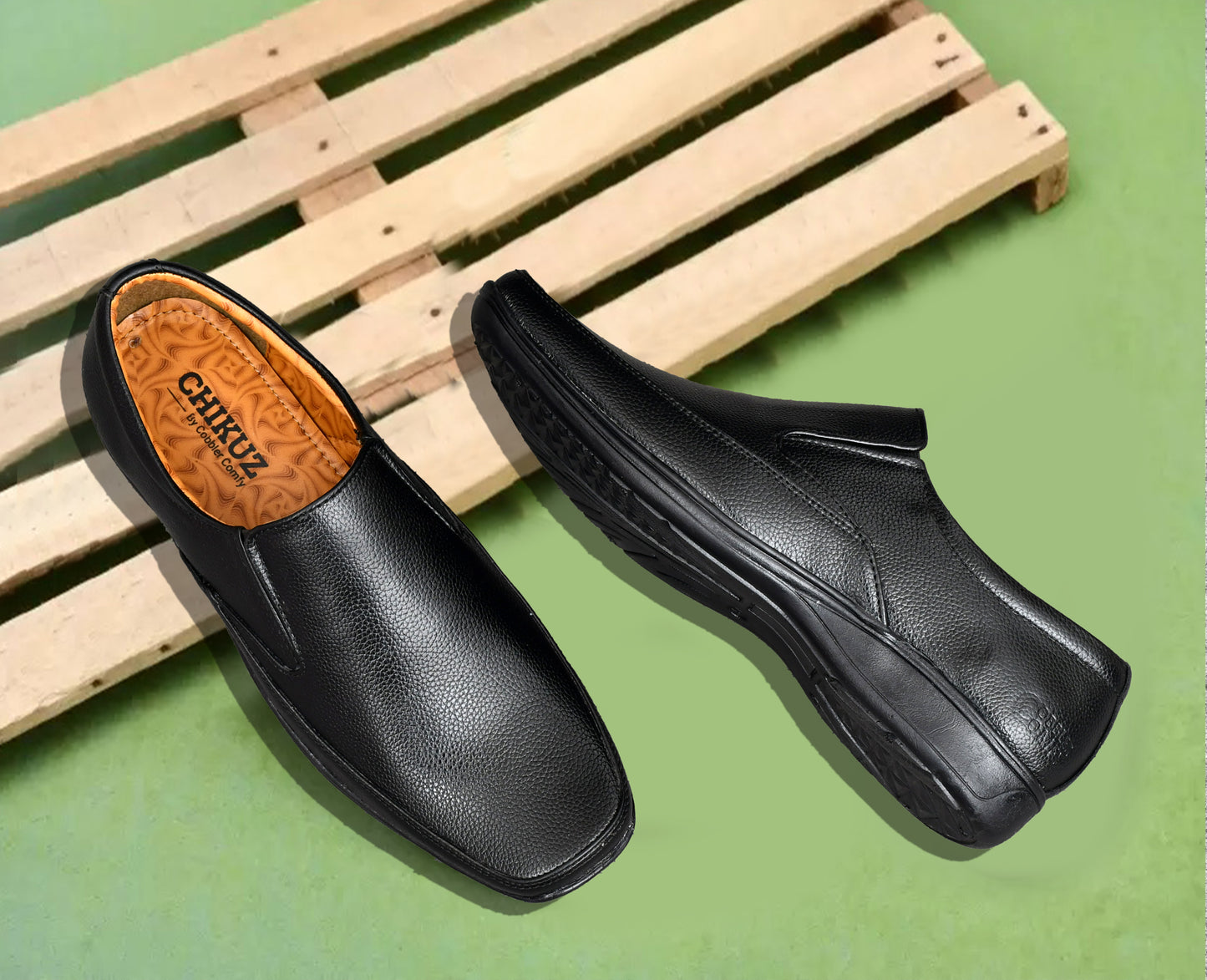 Neat Slit Clean Look Moccasins for Men | Black