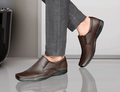 Neat Slit Clean Look Moccasins for Men | Coffee