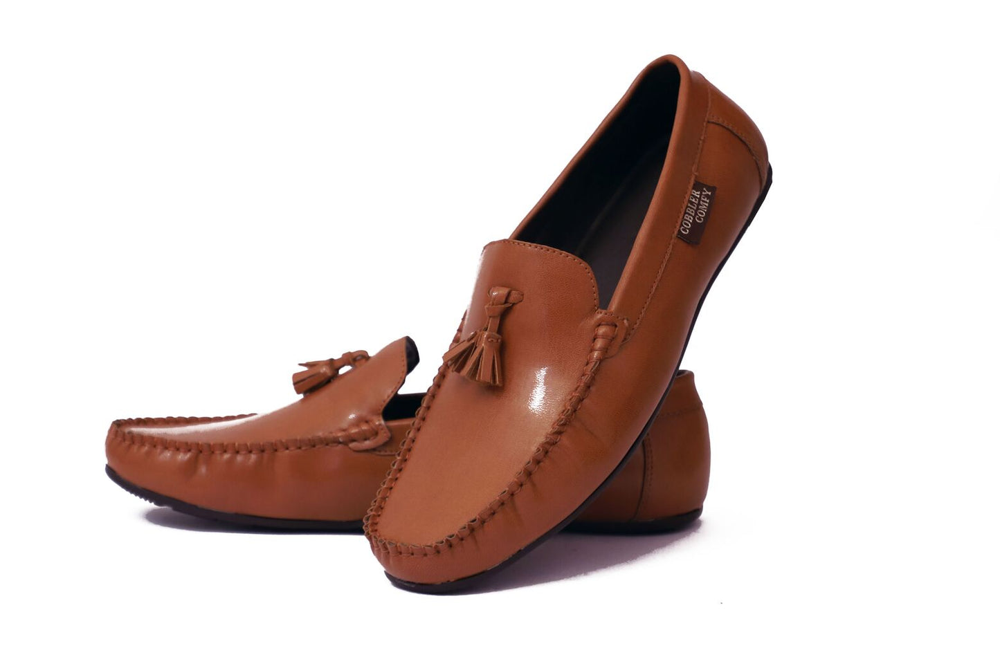 Tussled Moccasins for Men | Tan