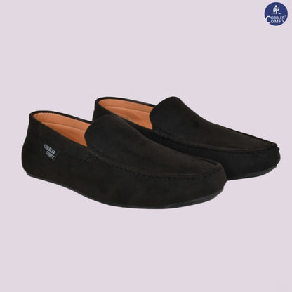 Classic Suede Moccasins for Men | Black