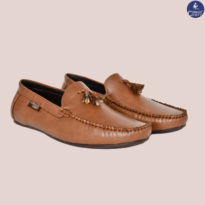 Tussled Moccasins for Men | Tan